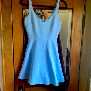Sky blue skater dress